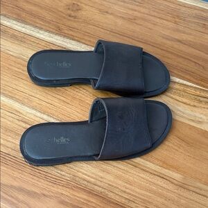 Seychelles Brown Slide Sandals - Simple Leather Strap